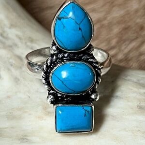 925 silver turquoise ring